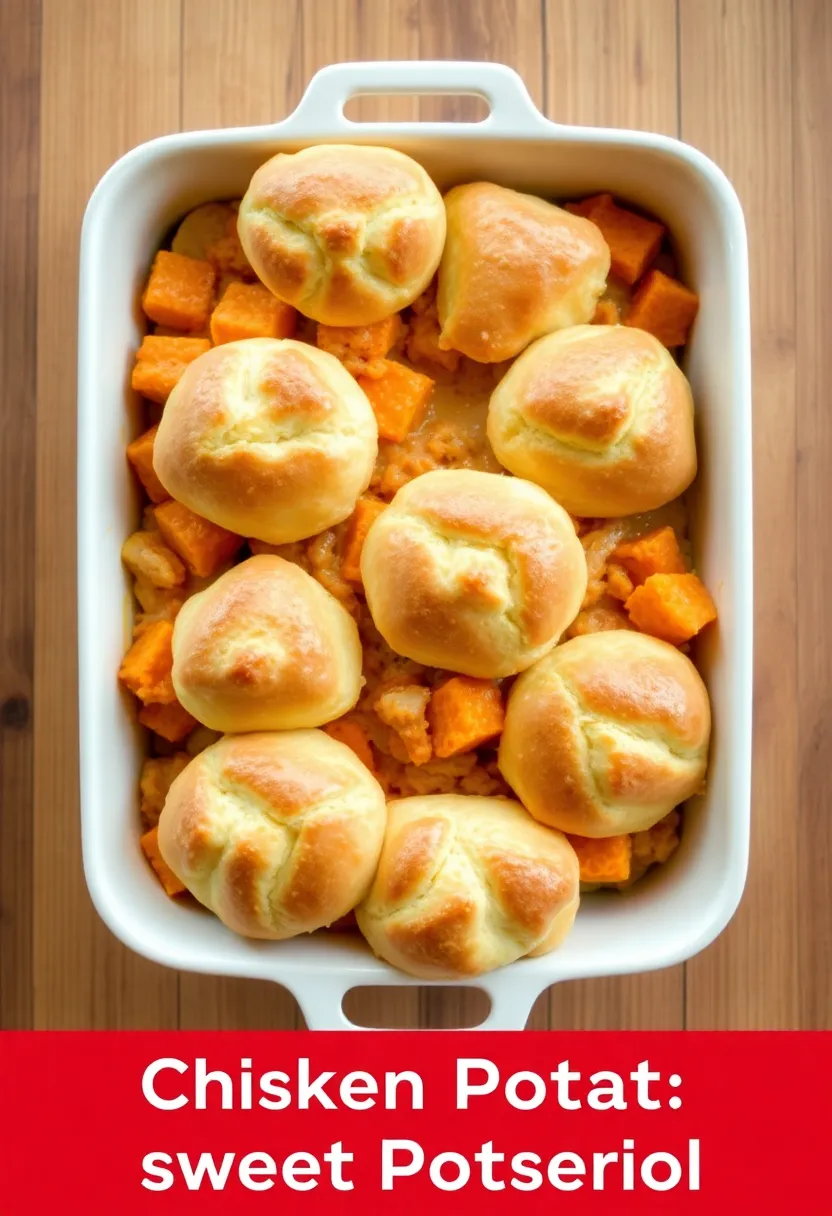 30 Chicken Pot Pie Casserole Crescent Recipes That Are Golden & Cheesy 22 30 Chicken Pot Pie Casserole Crescent Recipes That Are Golden & Cheesy - 21. Chicken & Sweet Potato Casserole