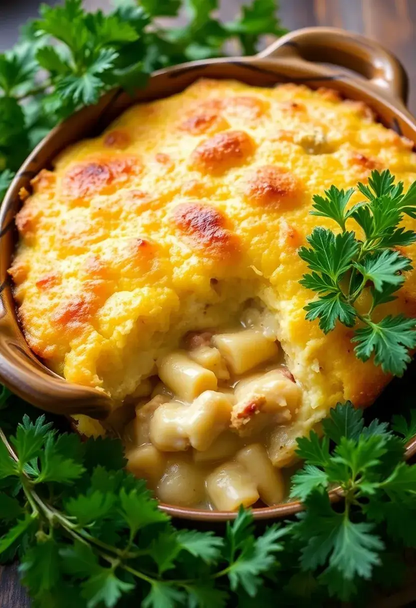 30 Chicken Pot Pie Casserole Crescent Recipes That Are Golden & Cheesy 9 30 Chicken Pot Pie Casserole Crescent Recipes That Are Golden & Cheesy - 8. Chicken Pot Pie with Cornbread Top