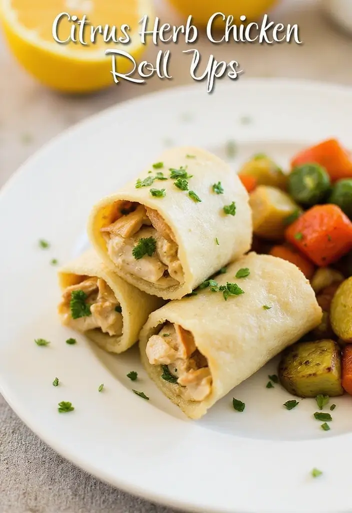 30 Chicken Roll Ups Stuffed Recipes That Feel Indulgent & Easy 13 30 Chicken Roll Ups Stuffed Recipes That Feel Indulgent & Easy - 12. Citrus Herb Chicken Roll Ups