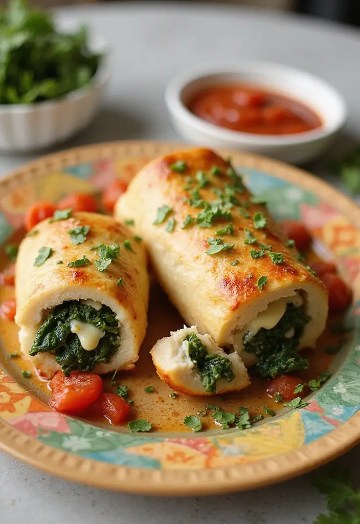 30 Chicken Roll Ups Stuffed Recipes That Feel Indulgent & Easy 22 30 Chicken Roll Ups Stuffed Recipes That Feel Indulgent & Easy - 21. Spinach & Cheese Stuffed Chicken Roll Ups