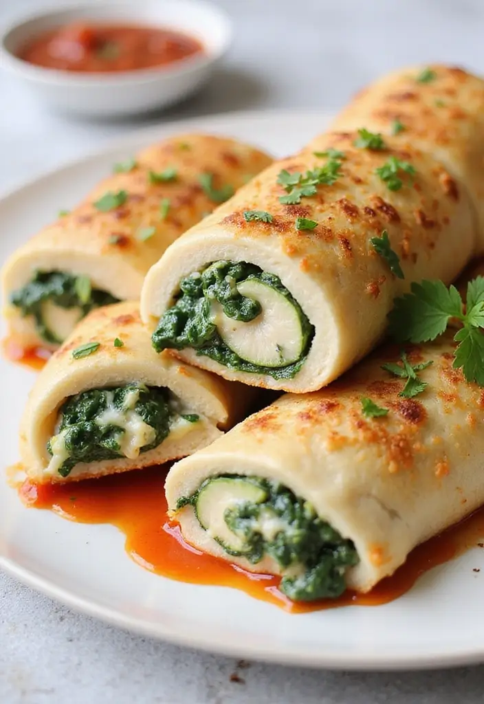 30 Chicken Roll Ups Stuffed Recipes That Feel Indulgent & Easy 6 30 Chicken Roll Ups Stuffed Recipes That Feel Indulgent & Easy - 5. Creamy Spinach and Artichoke Chicken Roll Ups