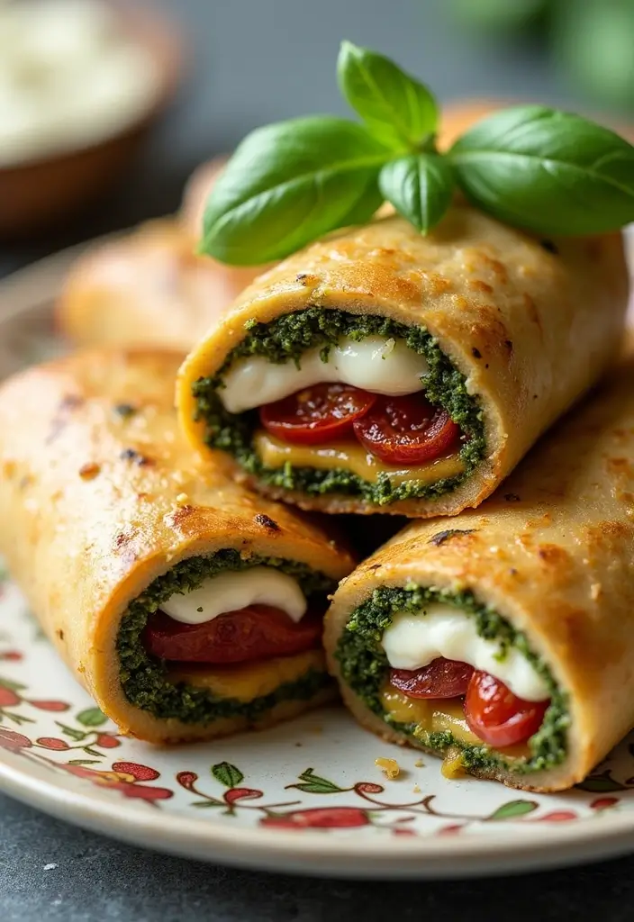 30 Chicken Roll Ups Stuffed Recipes That Feel Indulgent & Easy 9 30 Chicken Roll Ups Stuffed Recipes That Feel Indulgent & Easy - 8. Pesto Chicken Roll Ups