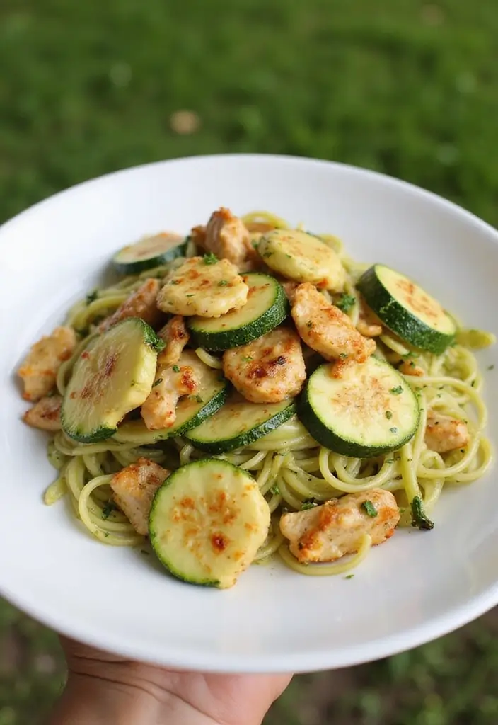 30 Chicken and Pasta Recipes That Always Impress 31 30 Chicken and Pasta Recipes That Always Impress - 15. Zucchini Noodle Chicken Pasta