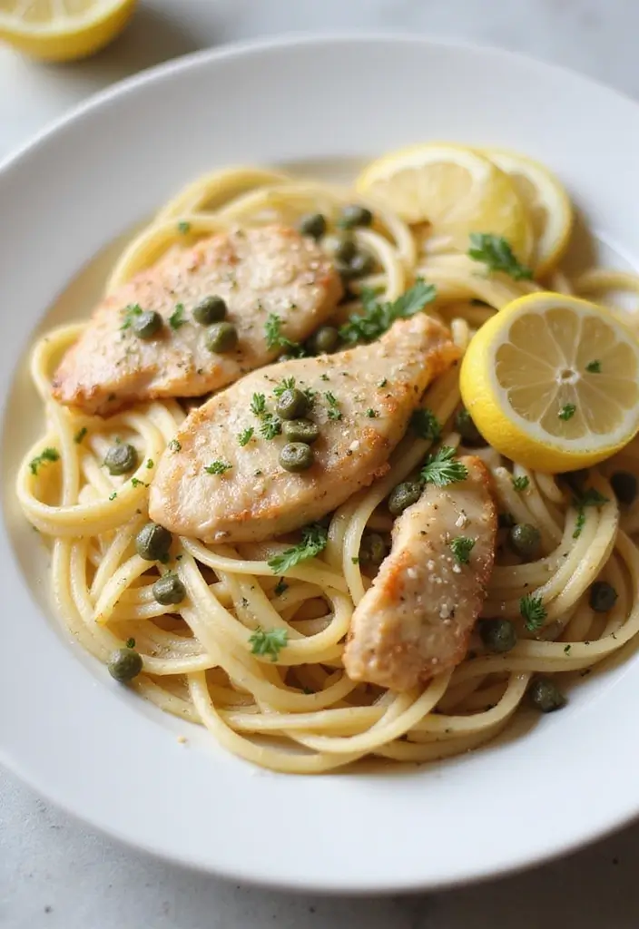 30 Chicken and Pasta Recipes That Always Impress 32 30 Chicken and Pasta Recipes That Always Impress - 16. Chicken Piccata Pasta