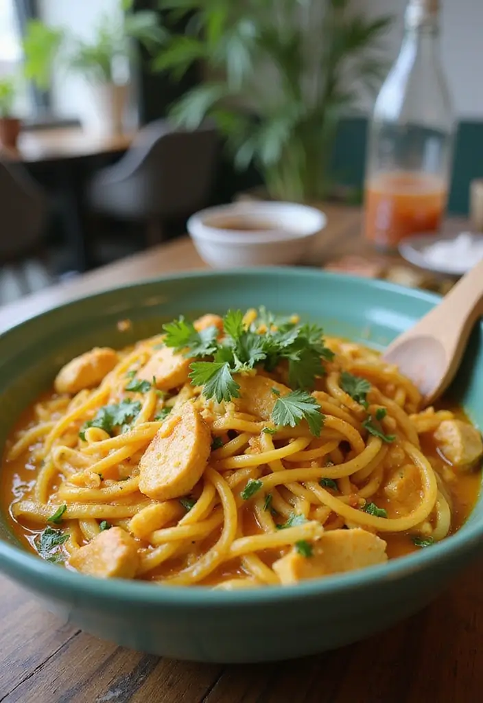 30 Chicken and Pasta Recipes That Always Impress 34 30 Chicken and Pasta Recipes That Always Impress - 18. Coconut Curry Chicken Pasta