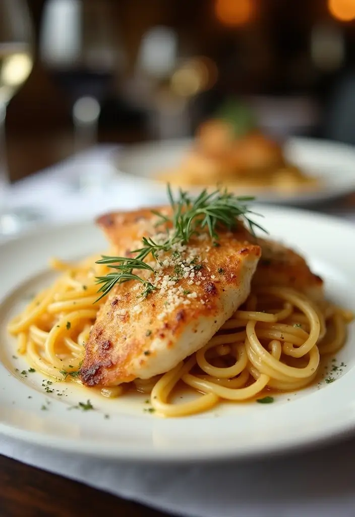 30 Chicken and Pasta Recipes That Always Impress 46 30 Chicken and Pasta Recipes That Always Impress - 30. Parmesan Crusted Chicken Pasta