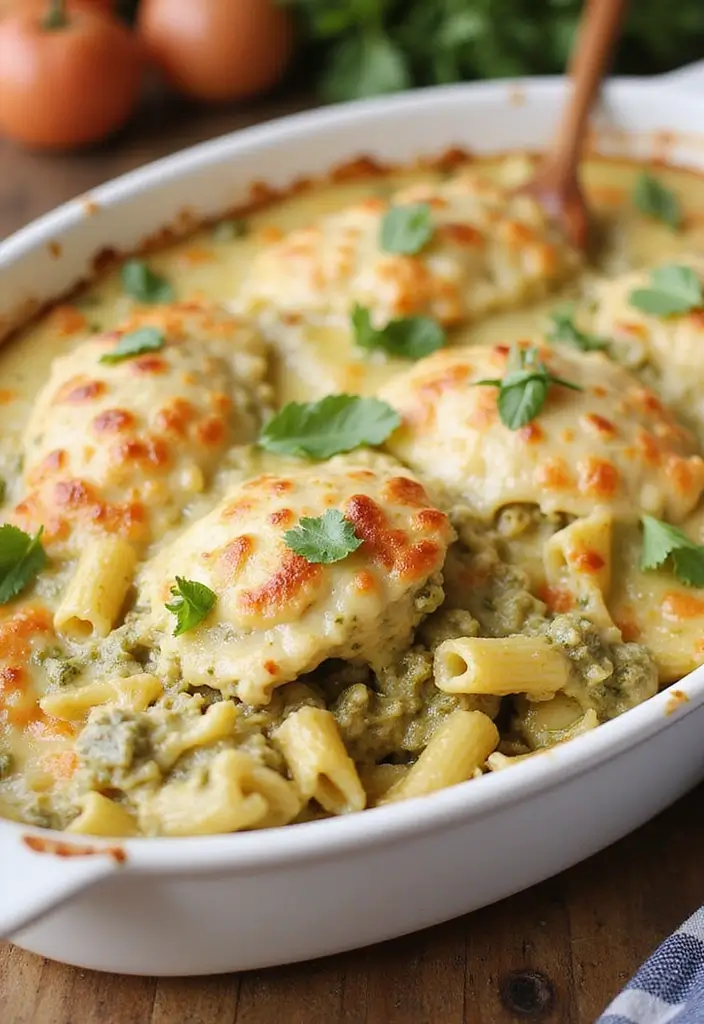 30 Chicken and Pasta Recipes That Always Impress 20 30 Chicken and Pasta Recipes That Always Impress - 4. Pesto Chicken Pasta Bake