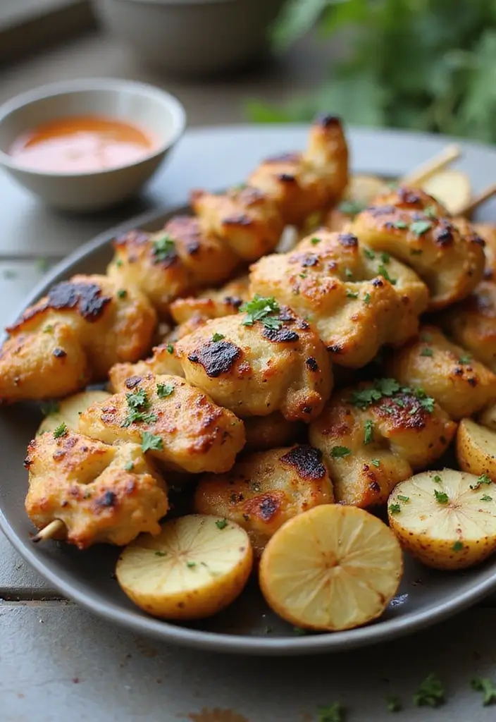 30 Chicken and Potato Recipes That Are Filling & Delicious - 17. Chicken and Potato Kebabs