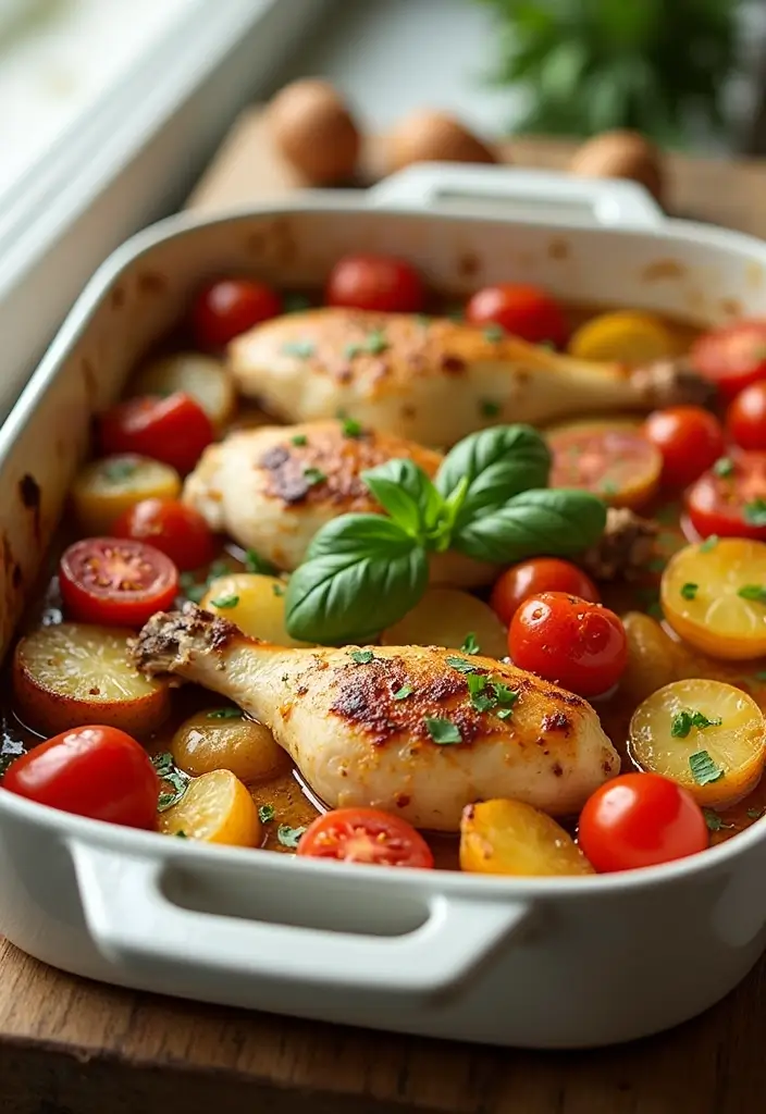 30 Chicken and Potato Recipes That Are Filling & Delicious - 20. Tomato Basil Chicken and Potatoes