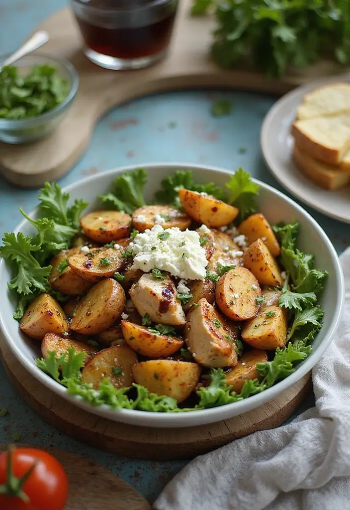 30 Chicken and Potato Recipes That Are Filling & Delicious - 21. Balsamic Chicken and Potato Salad