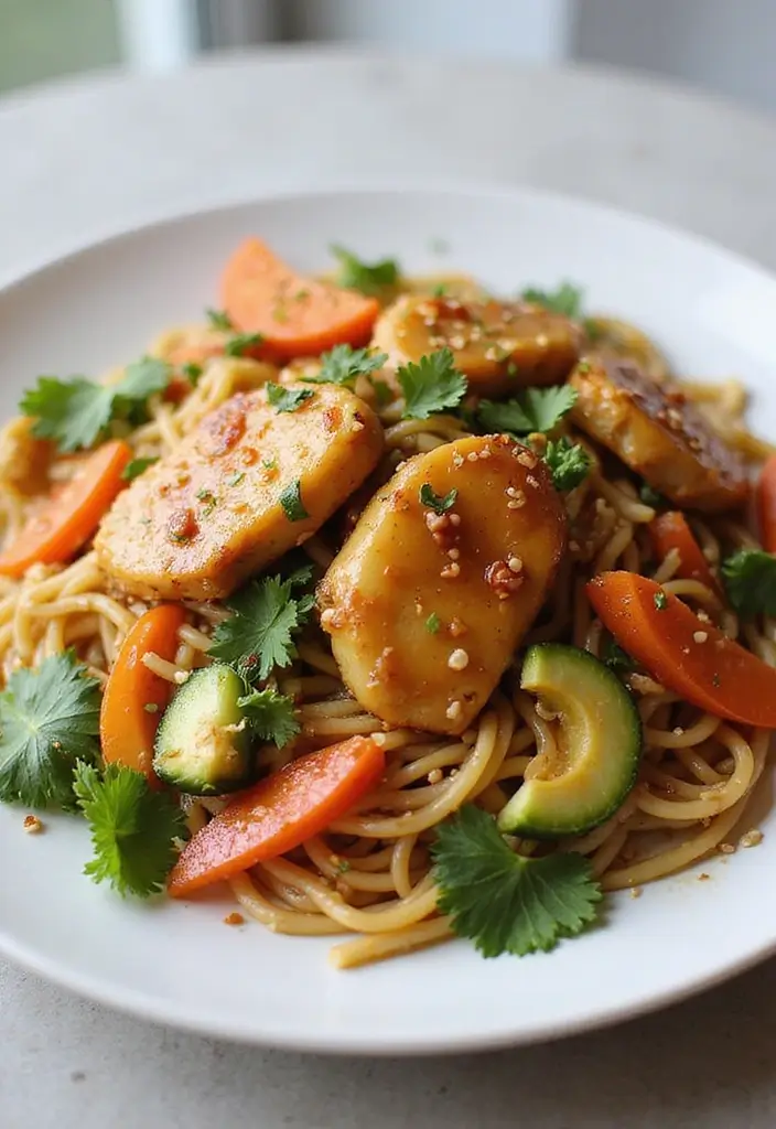 30 Honey Garlic Chicken Noodles That Are Quick and Cozy 12 30 Honey Garlic Chicken Noodles That Are Quick and Cozy - 11. Honey Garlic Chicken and Vegetable Noodles