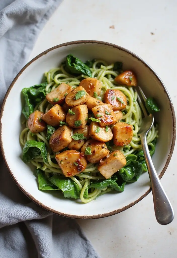 30 Honey Garlic Chicken Noodles That Are Quick and Cozy 16 30 Honey Garlic Chicken Noodles That Are Quick and Cozy - 15. Honey Garlic Chicken and Spinach Noodles