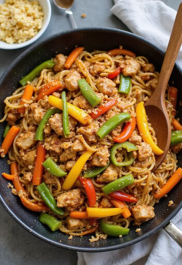 30 Honey Garlic Chicken Noodles That Are Quick and Cozy 3 30 Honey Garlic Chicken Noodles That Are Quick and Cozy - 2. Honey Garlic Chicken Stir-Fry Noodles