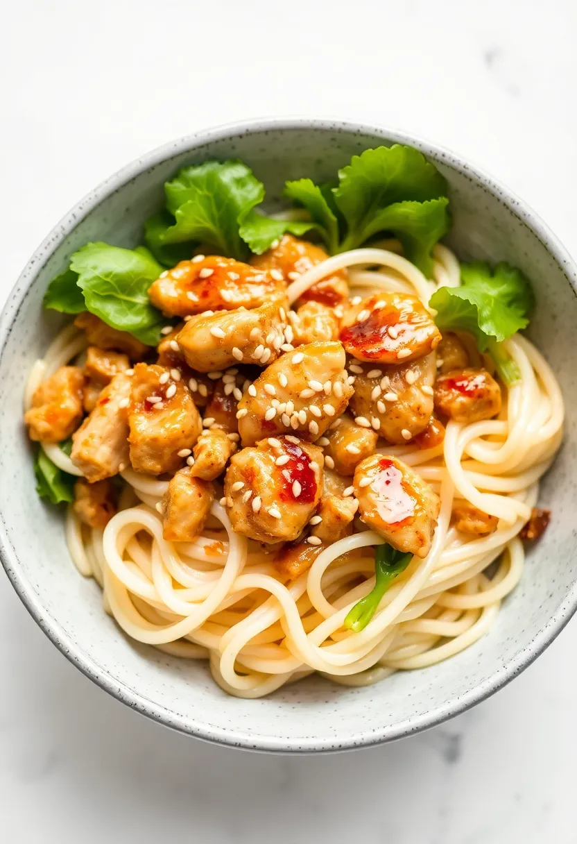 30 Honey Garlic Chicken Noodles That Are Quick and Cozy 22 30 Honey Garlic Chicken Noodles That Are Quick and Cozy - 21. Honey Garlic Chicken Cabbage Noodles with Sesame