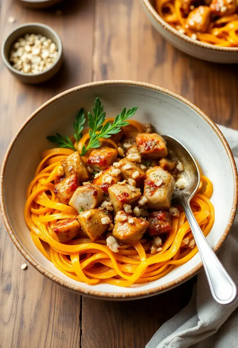 30 Honey Garlic Chicken Noodles That Are Quick and Cozy 23 30 Honey Garlic Chicken Noodles That Are Quick and Cozy - 22. Honey Garlic Chicken and Butternut Squash Noodles