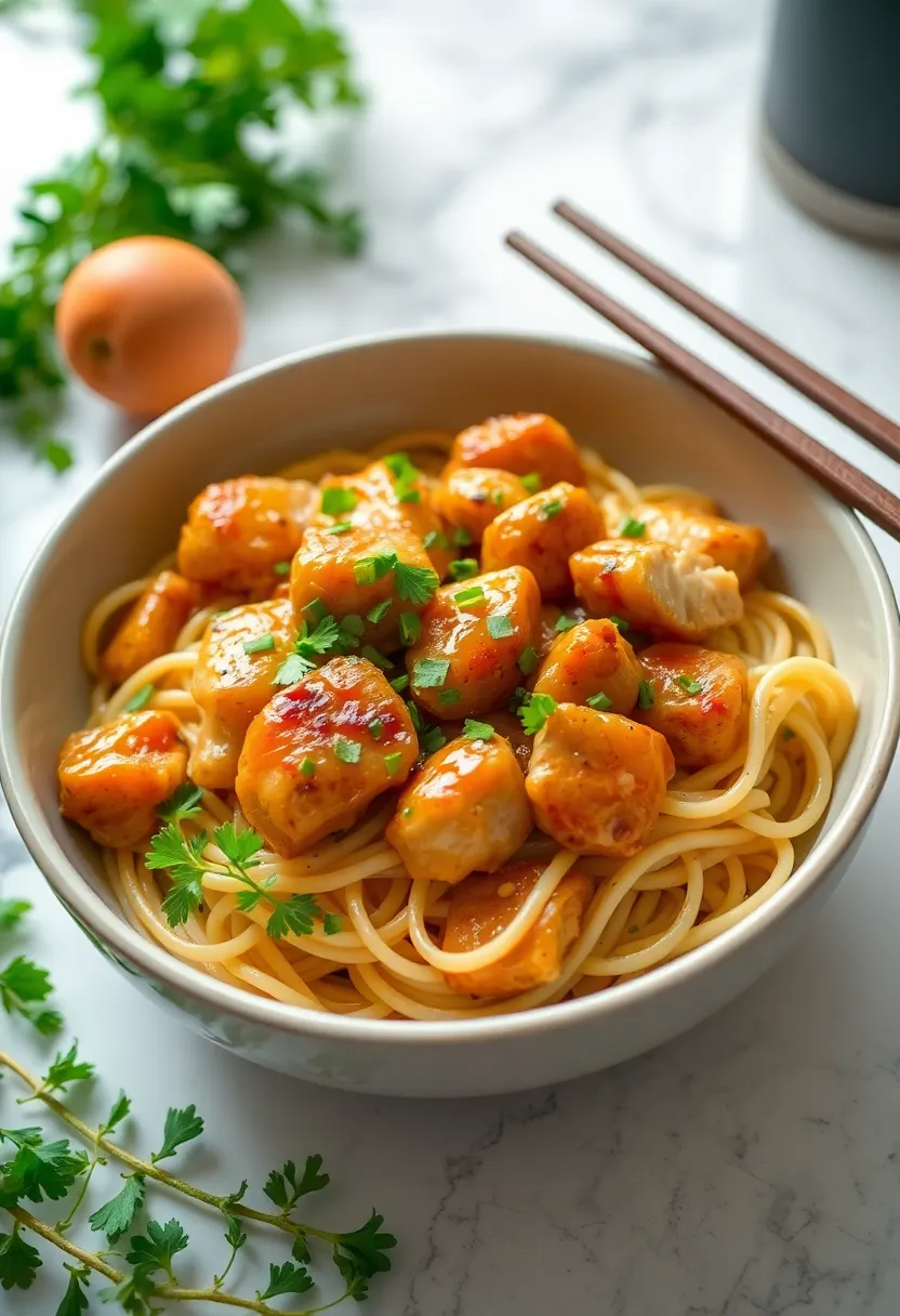 30 Honey Garlic Chicken Noodles That Are Quick and Cozy 26 30 Honey Garlic Chicken Noodles That Are Quick and Cozy - 25. Honey Garlic Chicken and Garlic Noodles