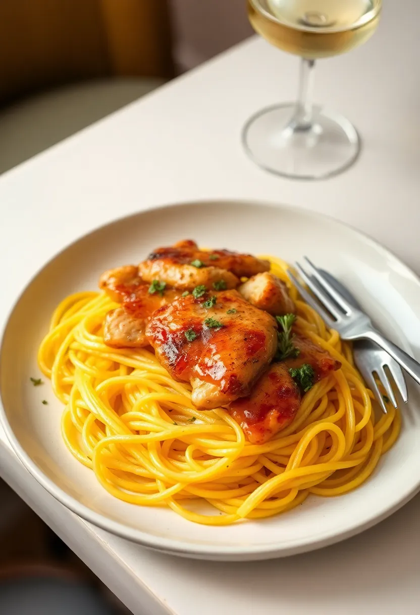 30 Honey Garlic Chicken Noodles That Are Quick and Cozy 31 30 Honey Garlic Chicken Noodles That Are Quick and Cozy - 30. Honey Garlic Chicken and Spaghetti Squash Noodles