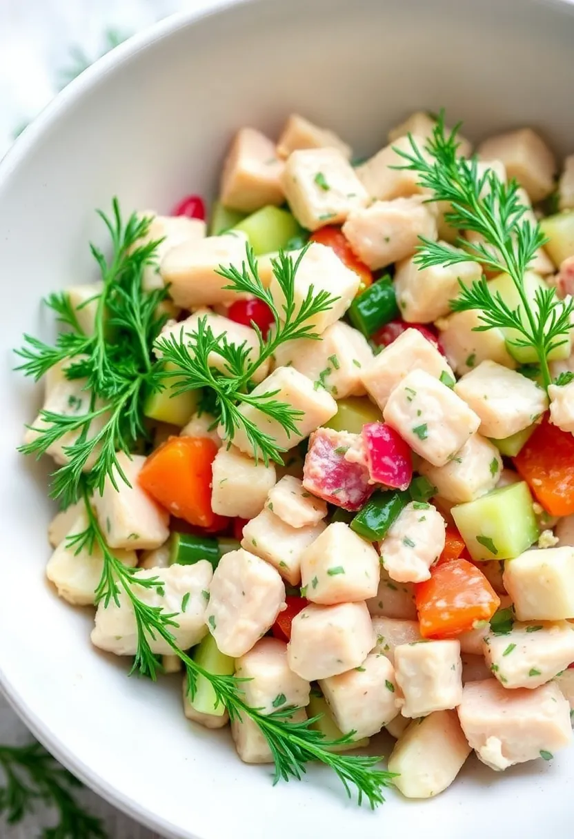 30 Panera Chicken Salad Recipe Copycats That Are Fresh & Creamy - 27. Dill Chicken Salad