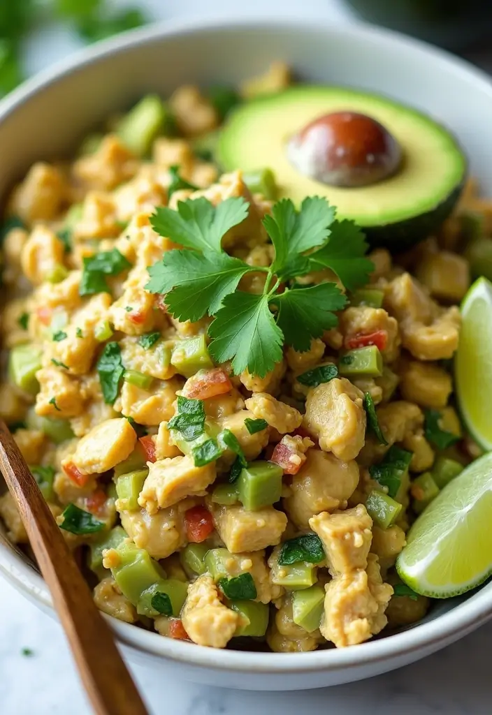 30 Panera Chicken Salad Recipe Copycats That Are Fresh & Creamy - 3. Avocado Chicken Salad