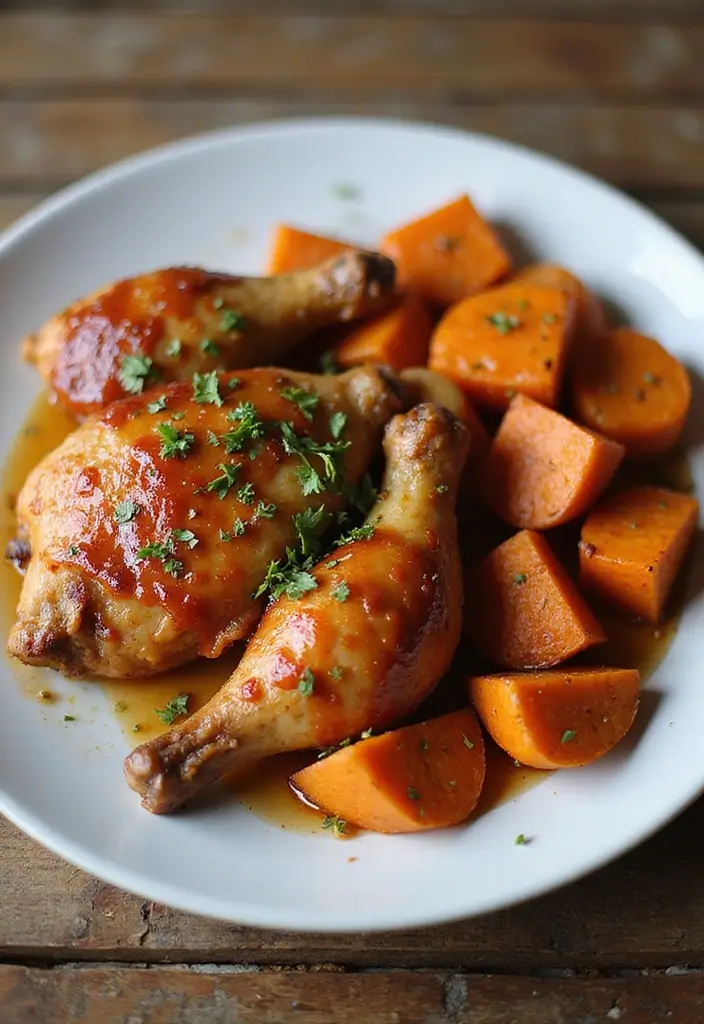 30 Spicy Honey Garlic Chicken Recipes That Balance Sweet & Heat 15 30 Spicy Honey Garlic Chicken Recipes That Balance Sweet & Heat - 14. Spicy Honey Garlic Chicken and Sweet Potato