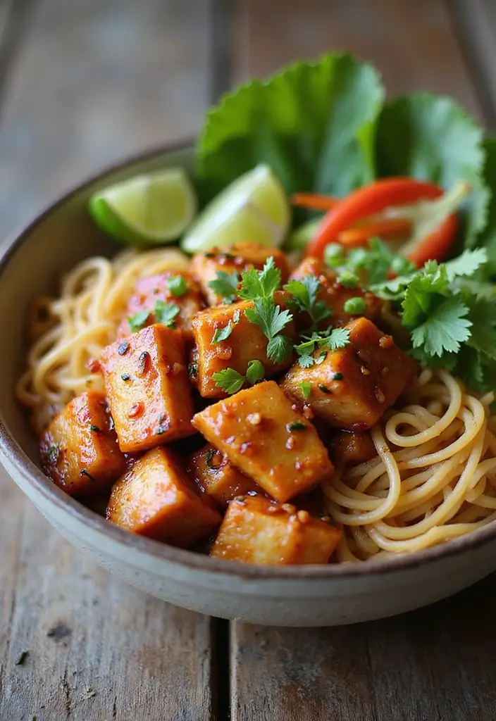 30 Spicy Honey Garlic Chicken Recipes That Balance Sweet & Heat 17 30 Spicy Honey Garlic Chicken Recipes That Balance Sweet & Heat - 16. Spicy Honey Garlic Chicken Noodle Bowl