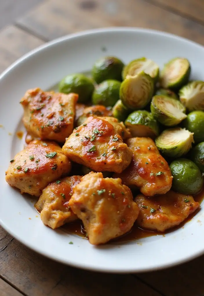 30 Spicy Honey Garlic Chicken Recipes That Balance Sweet & Heat 20 30 Spicy Honey Garlic Chicken Recipes That Balance Sweet & Heat - 19. Spicy Honey Garlic Chicken and Roasted Brussels Sprouts