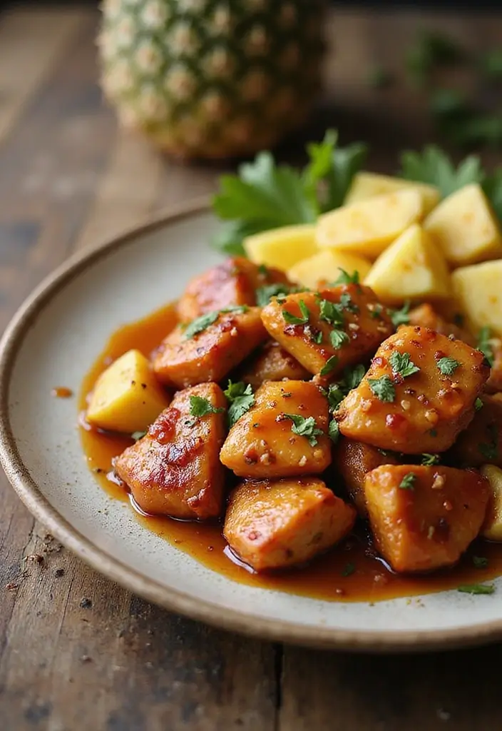 30 Spicy Honey Garlic Chicken Recipes That Balance Sweet & Heat 21 30 Spicy Honey Garlic Chicken Recipes That Balance Sweet & Heat - 20. Spicy Honey Garlic Chicken with Pineapple