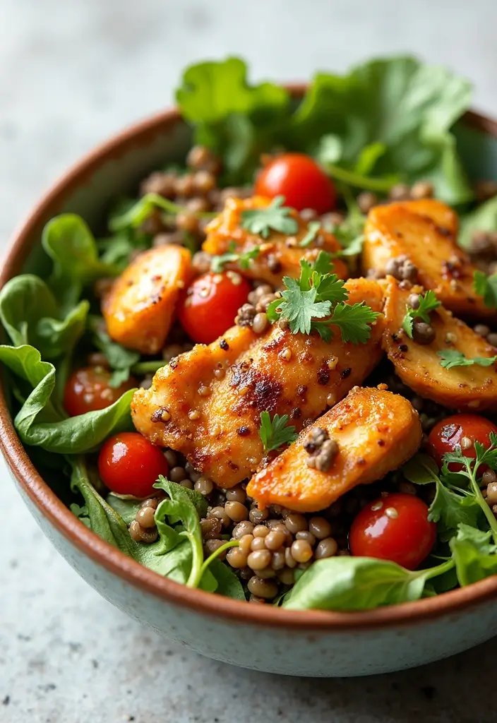 30 Spicy Honey Garlic Chicken Recipes That Balance Sweet & Heat 29 30 Spicy Honey Garlic Chicken Recipes That Balance Sweet & Heat - 28. Spicy Honey Garlic Chicken and Lentil Salad