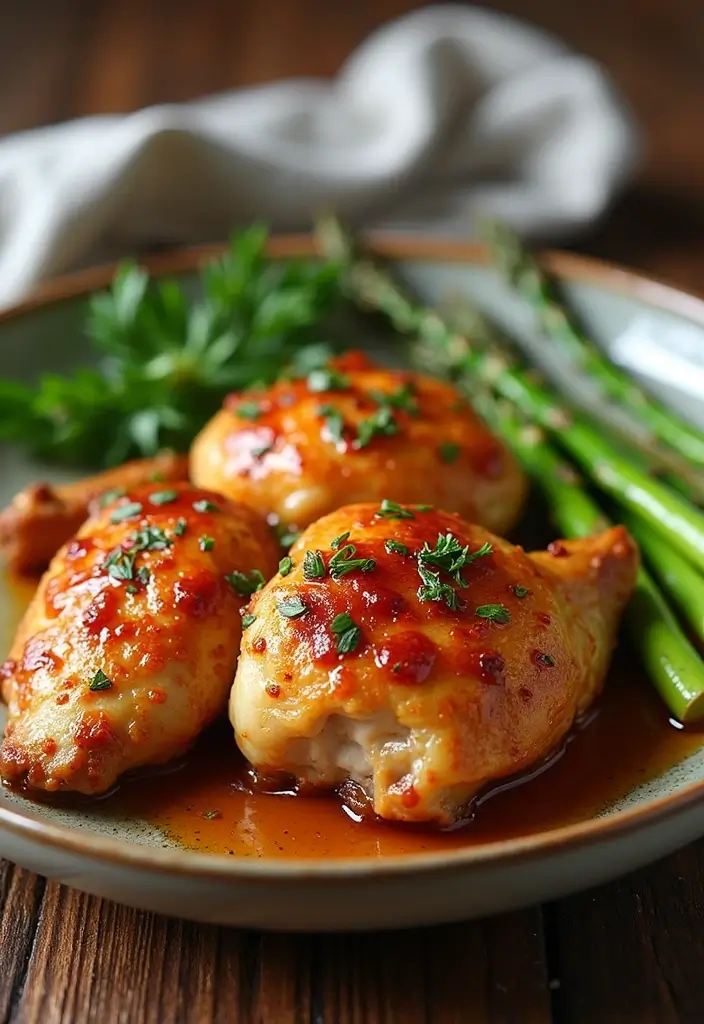 30 Spicy Honey Garlic Chicken Recipes That Balance Sweet & Heat 31 30 Spicy Honey Garlic Chicken Recipes That Balance Sweet & Heat - 30. Spicy Honey Garlic Chicken with Roasted Asparagus
