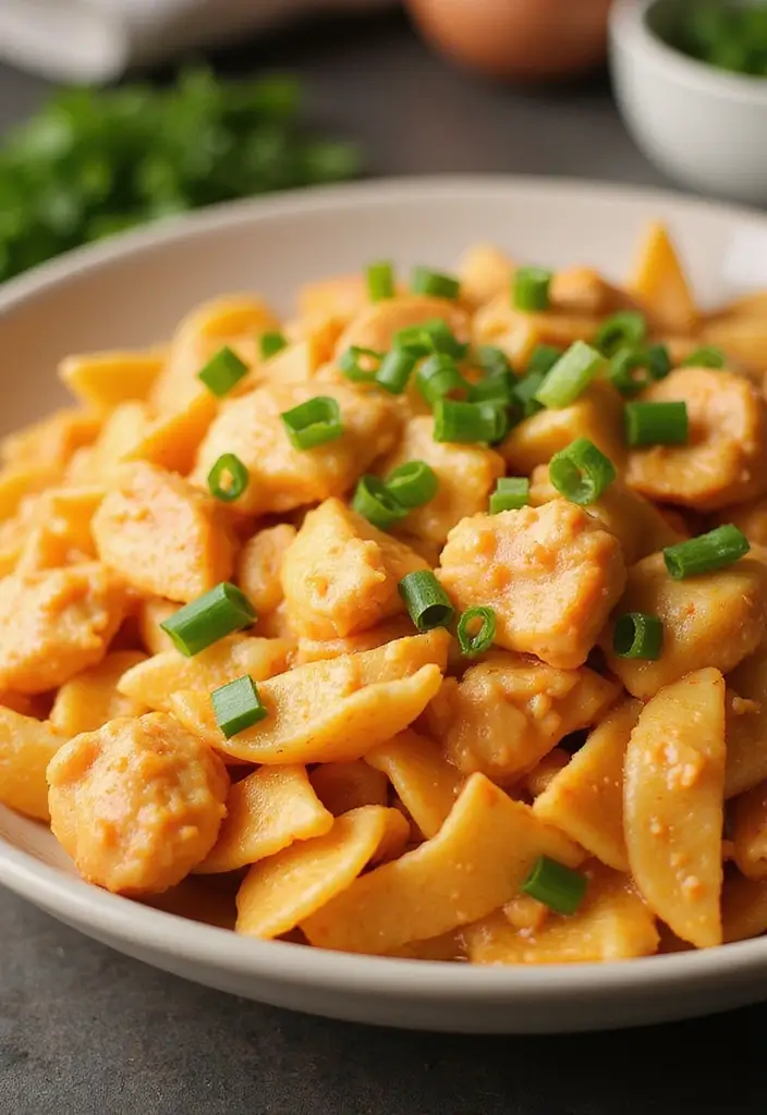 30 White Cheddar Chicken Pasta Recipes That Are Cheesy Heaven - 14. Buffalo White Cheddar Chicken Pasta