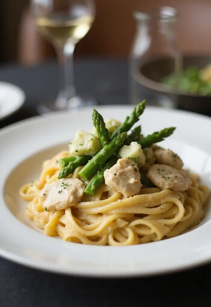 30 White Cheddar Chicken Pasta Recipes That Are Cheesy Heaven - 18. White Cheddar Chicken Pasta with Asparagus