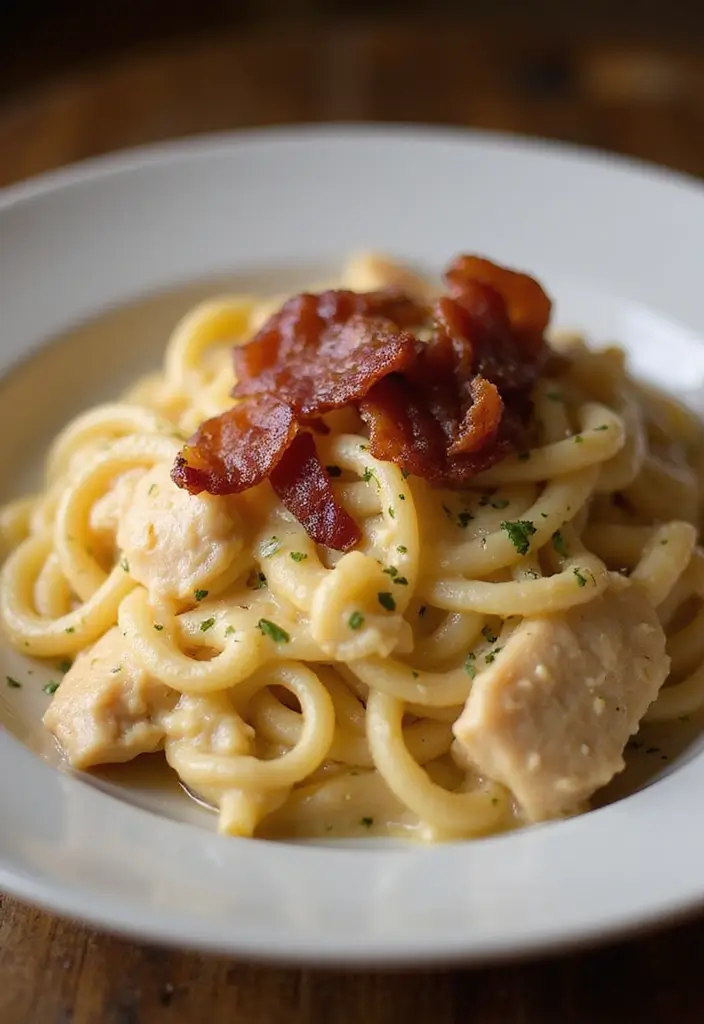 30 White Cheddar Chicken Pasta Recipes That Are Cheesy Heaven - 23. White Cheddar Chicken Carbonara