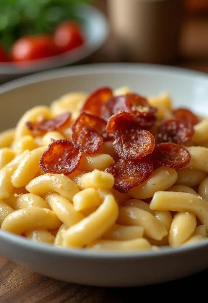 30 White Cheddar Chicken Pasta Recipes That Are Cheesy Heaven - 29. White Cheddar Chicken Pasta with Bacon