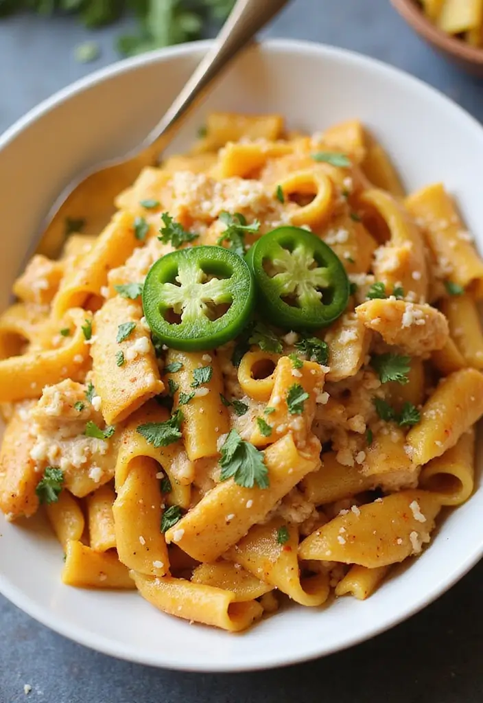 30 White Cheddar Chicken Pasta Recipes That Are Cheesy Heaven - 4. Spicy White Cheddar Chicken Pasta