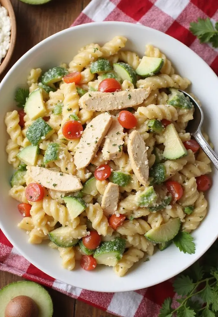 30 White Cheddar Chicken Pasta Recipes That Are Cheesy Heaven - 5. White Cheddar Chicken Pasta Salad