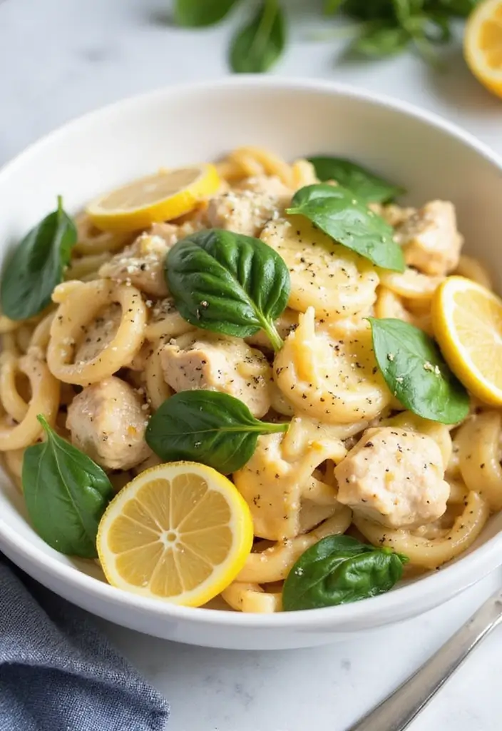 30 White Cheddar Chicken Pasta Recipes That Are Cheesy Heaven - 6. Lemon White Cheddar Chicken Pasta