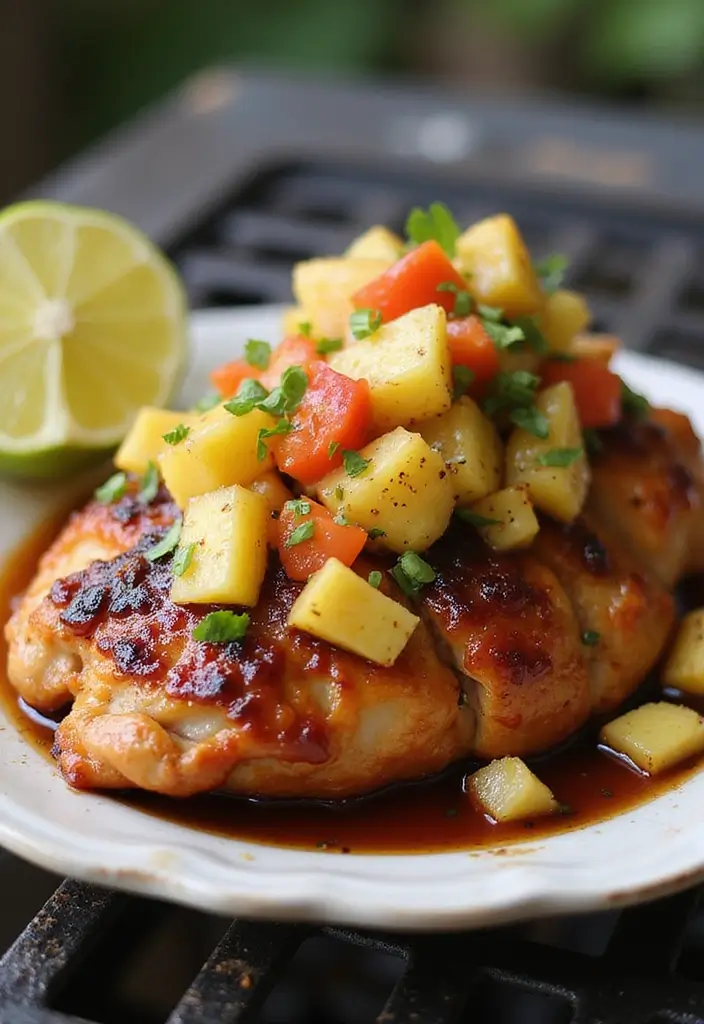 30 Whole30 Chicken Thigh Recipes That Are Protein-Packed & Tasty 15 30 Whole30 Chicken Thigh Recipes That Are Protein-Packed & Tasty - 14. Teriyaki Chicken Thighs with Pineapple Salsa
