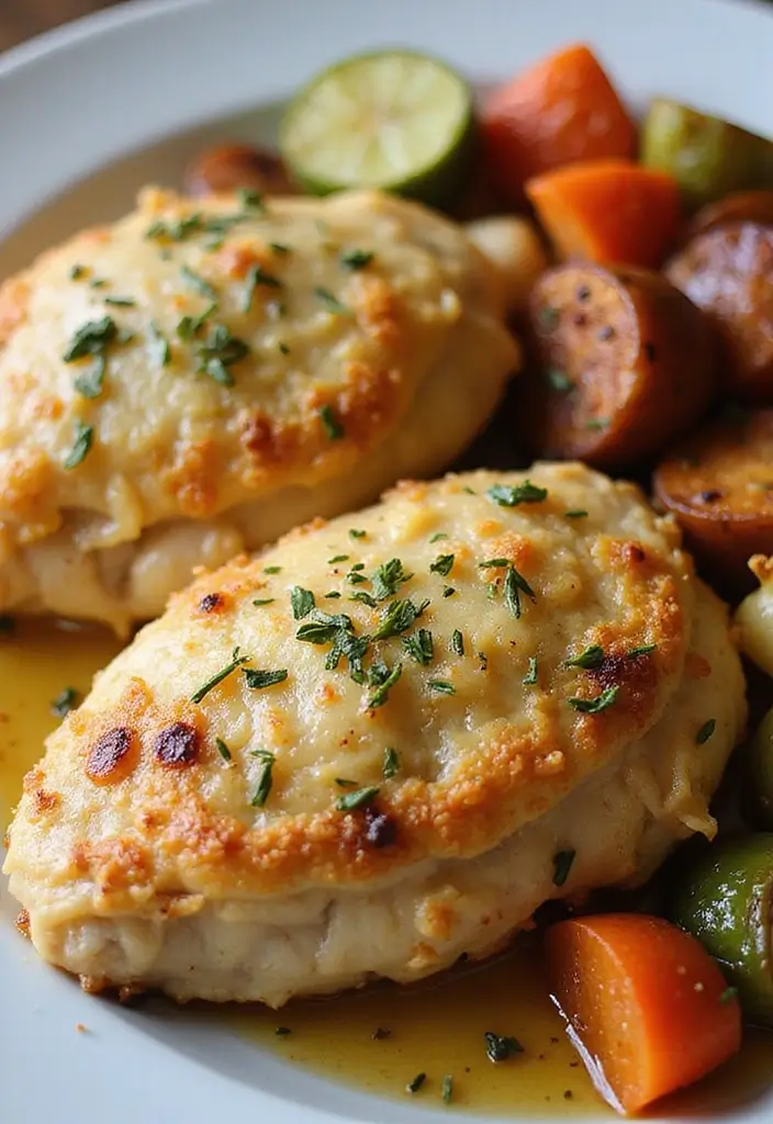 30 Whole30 Chicken Thigh Recipes That Are Protein-Packed & Tasty 19 30 Whole30 Chicken Thigh Recipes That Are Protein-Packed & Tasty - 18. Parmesan Crusted Chicken Thighs