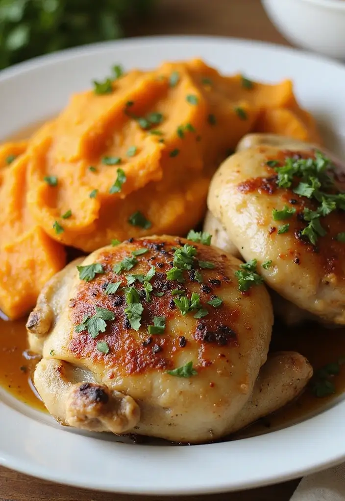 30 Whole30 Chicken Thigh Recipes That Are Protein-Packed & Tasty 24 30 Whole30 Chicken Thigh Recipes That Are Protein-Packed & Tasty - 23. Herb Roasted Chicken Thighs