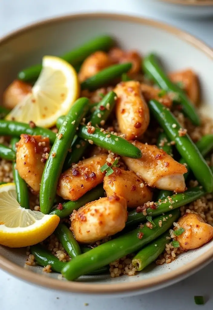 27 Healthy Chicken Stir Fry Recipes That Are Packed with Veggies 79 27 Healthy Chicken Stir Fry Recipes That Are Packed with Veggies - 12. Lemon Pepper Chicken Stir Fry with Green Beans