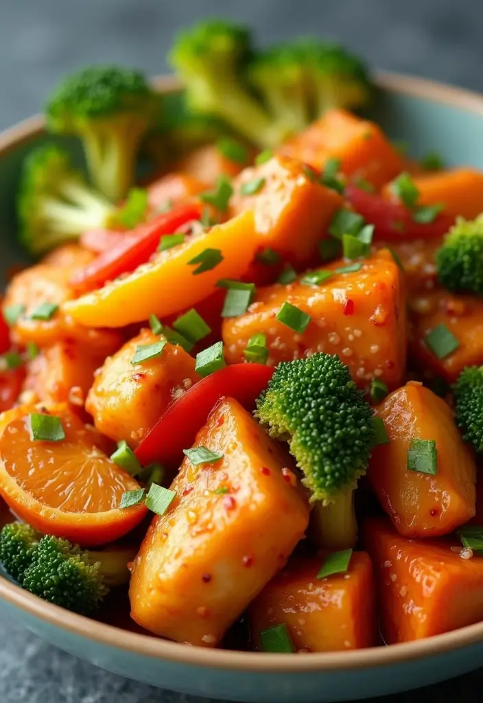 27 Healthy Chicken Stir Fry Recipes That Are Packed with Veggies 93 27 Healthy Chicken Stir Fry Recipes That Are Packed with Veggies - 14. Orange Chicken Veggie Stir Fry