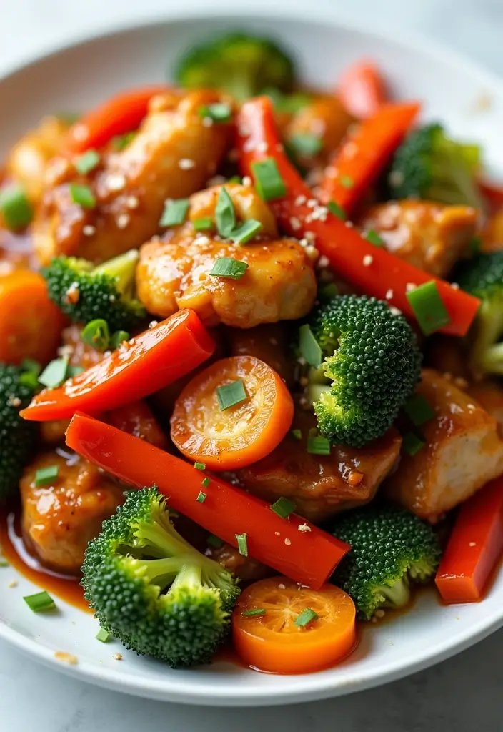 27 Healthy Chicken Stir Fry Recipes That Are Packed with Veggies 16 27 Healthy Chicken Stir Fry Recipes That Are Packed with Veggies - 3. Teriyaki Chicken Vegetable Stir Fry