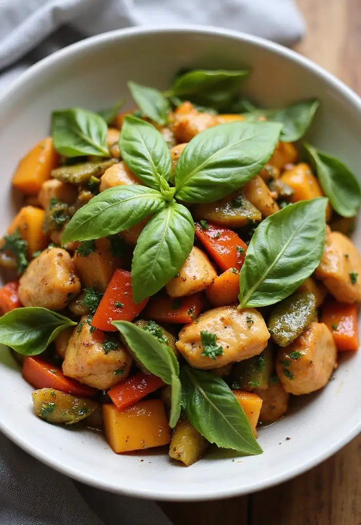 27 Healthy Chicken Stir Fry Recipes That Are Packed with Veggies 58 27 Healthy Chicken Stir Fry Recipes That Are Packed with Veggies - 9. Thai Basil Chicken Stir Fry