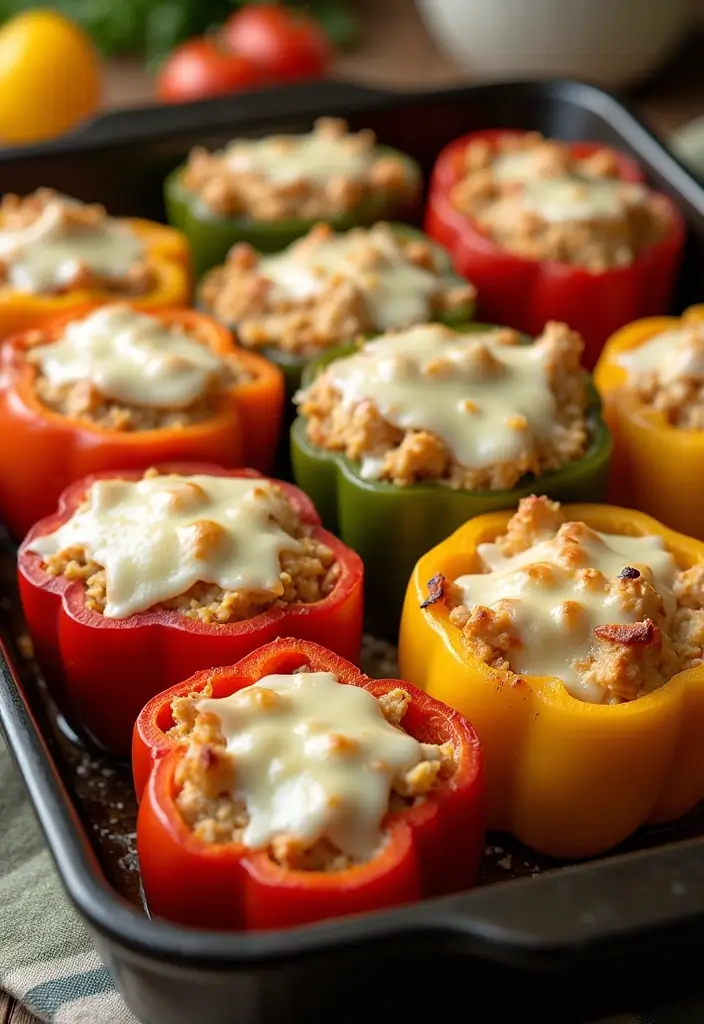 28 Leftover Rotisserie Chicken Meals That Are Quick and Delicious - 19. Chicken Stuffed Peppers