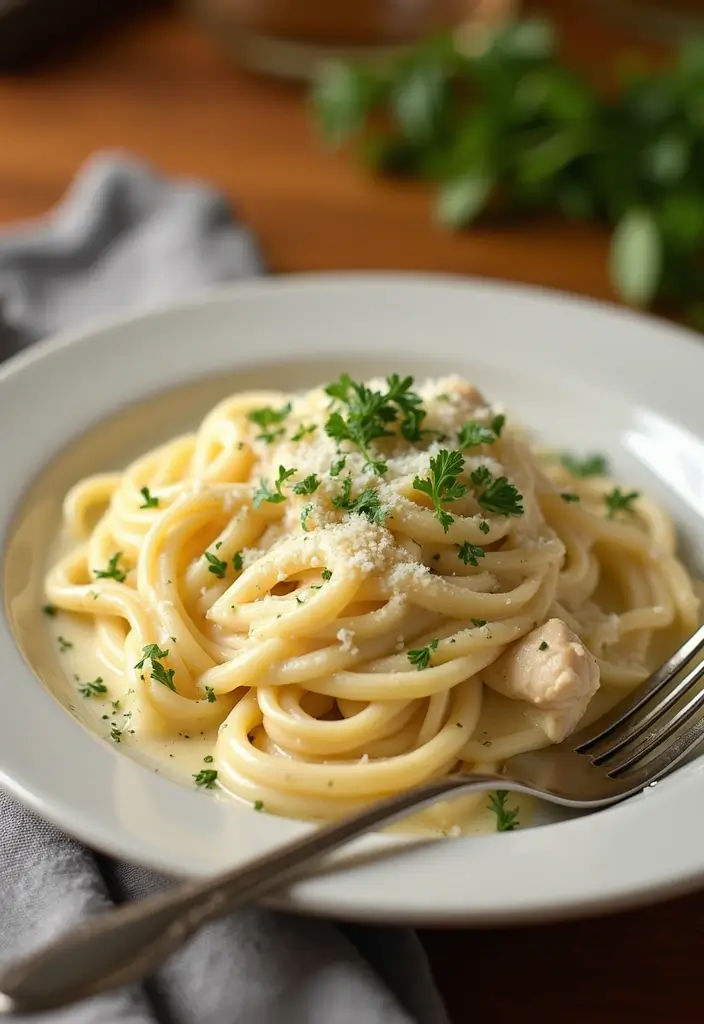 28 Leftover Rotisserie Chicken Meals That Are Quick and Delicious - 2. Chicken Alfredo Pasta