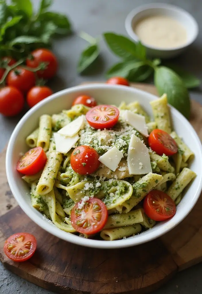 28 Leftover Rotisserie Chicken Meals That Are Quick and Delicious - 22. Chicken Pesto Pasta