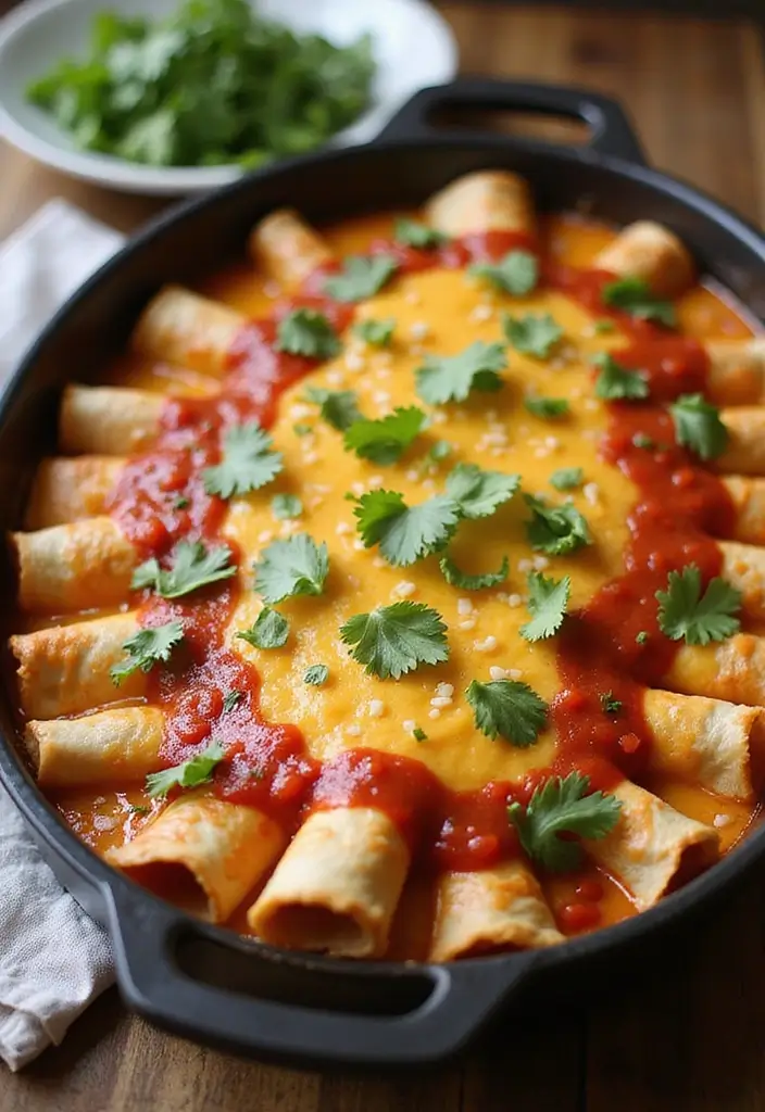 28 Leftover Rotisserie Chicken Meals That Are Quick and Delicious - 7. Chicken Enchiladas