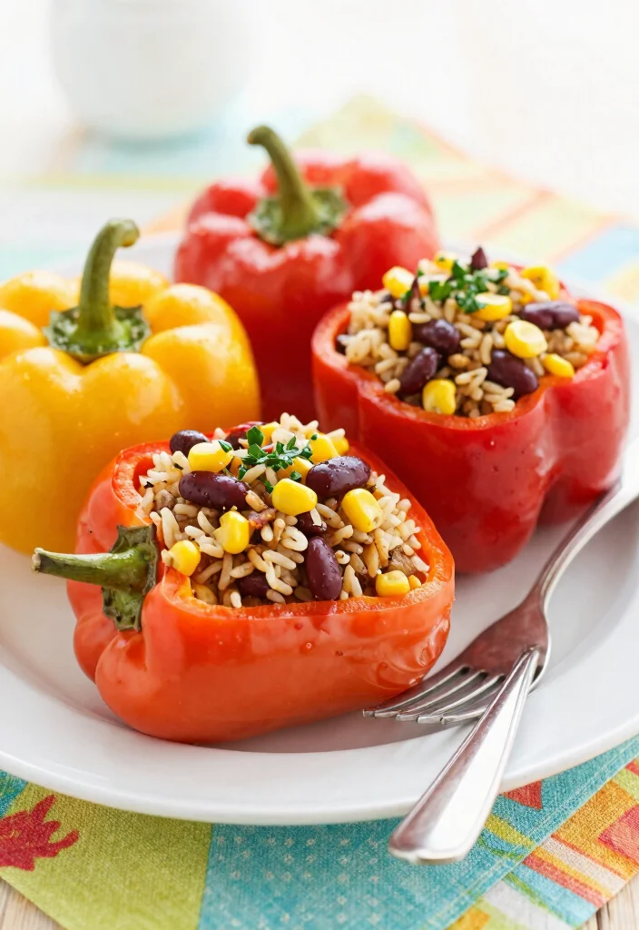 15 Cheap Recipes for Dinner: Budget-Friendly Comfort - 12. Meatless Stuffed Peppers 1