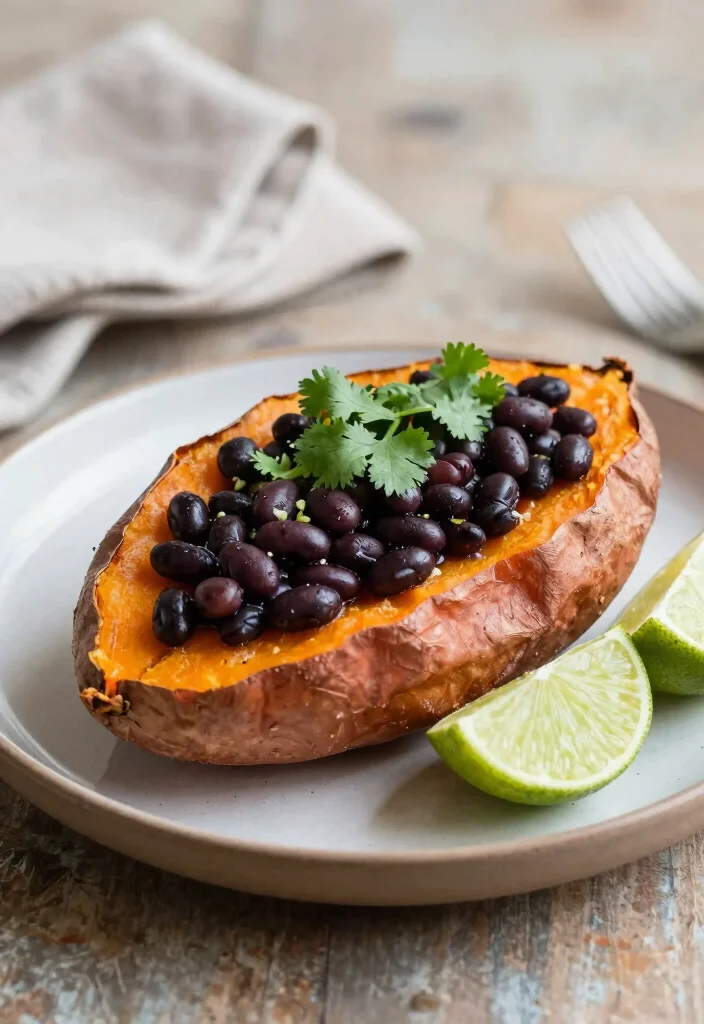 15 Cheap Recipes for Dinner: Budget-Friendly Comfort - 4. Baked Sweet Potatoes with Black Beans 1