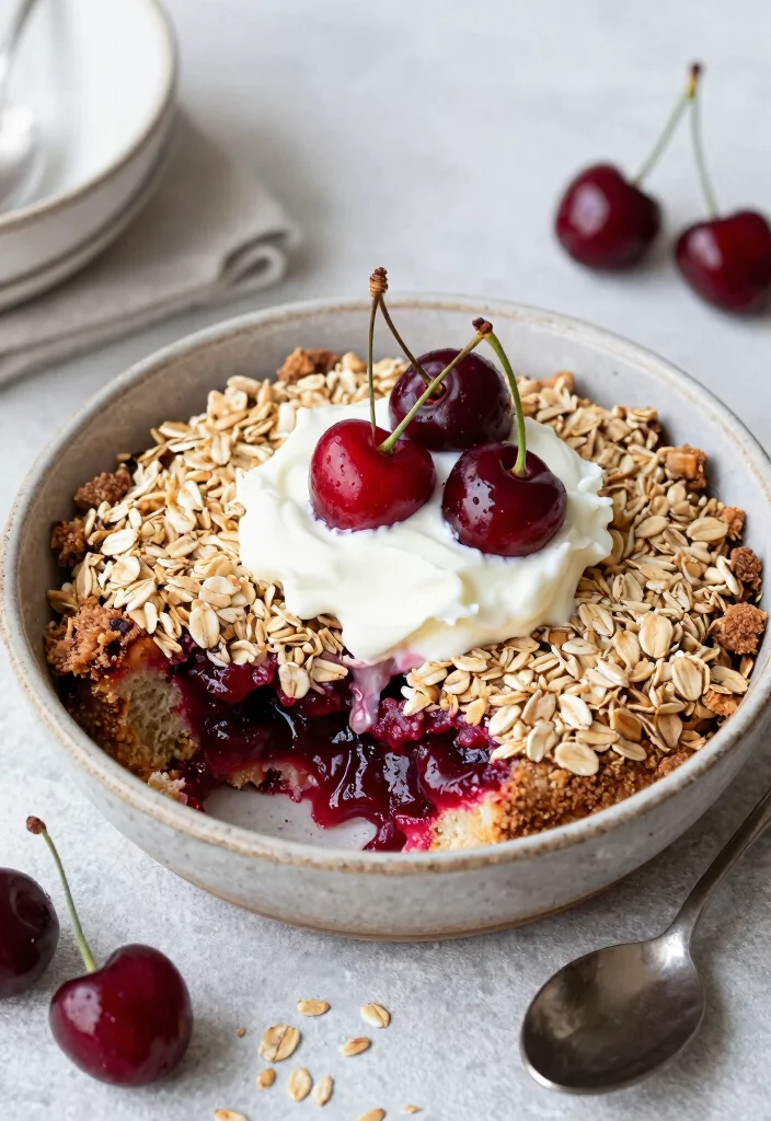 15 Cherry Dump Cake Recipes: Sweet No Fuss Desserts - 6. Cherry Dump Cake with Oats 1